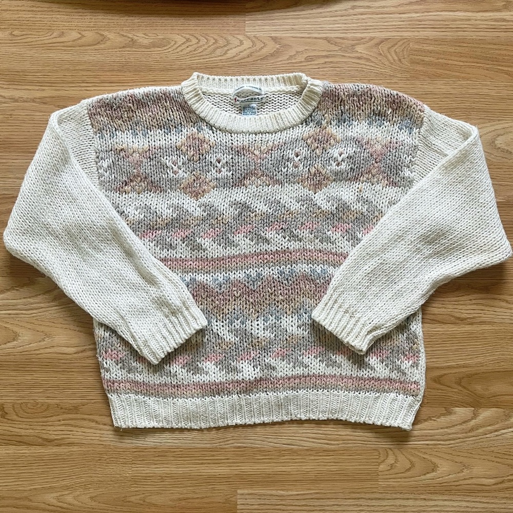Vintage Currants by Jeri-Jo New York Fair Isle Crew Neck Sweater